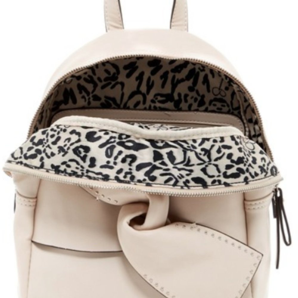 NWT Jessica Simpson "Kandiss" Pink Studded Mini Bow Faux Leather Backpack $98.00 - Picture 3 of 3